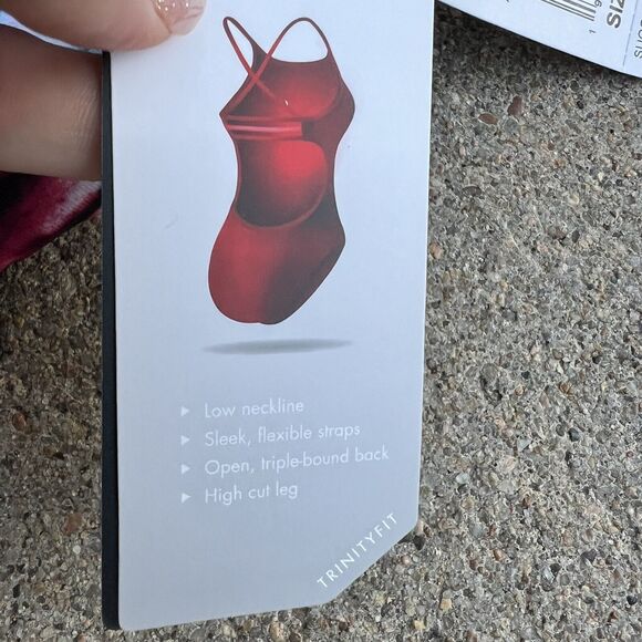 TYR Diffusion Trinity Fit One Piece Swimsuit women’s XL (36) NWT RED WHITE BLUE - Picture 7 of 9